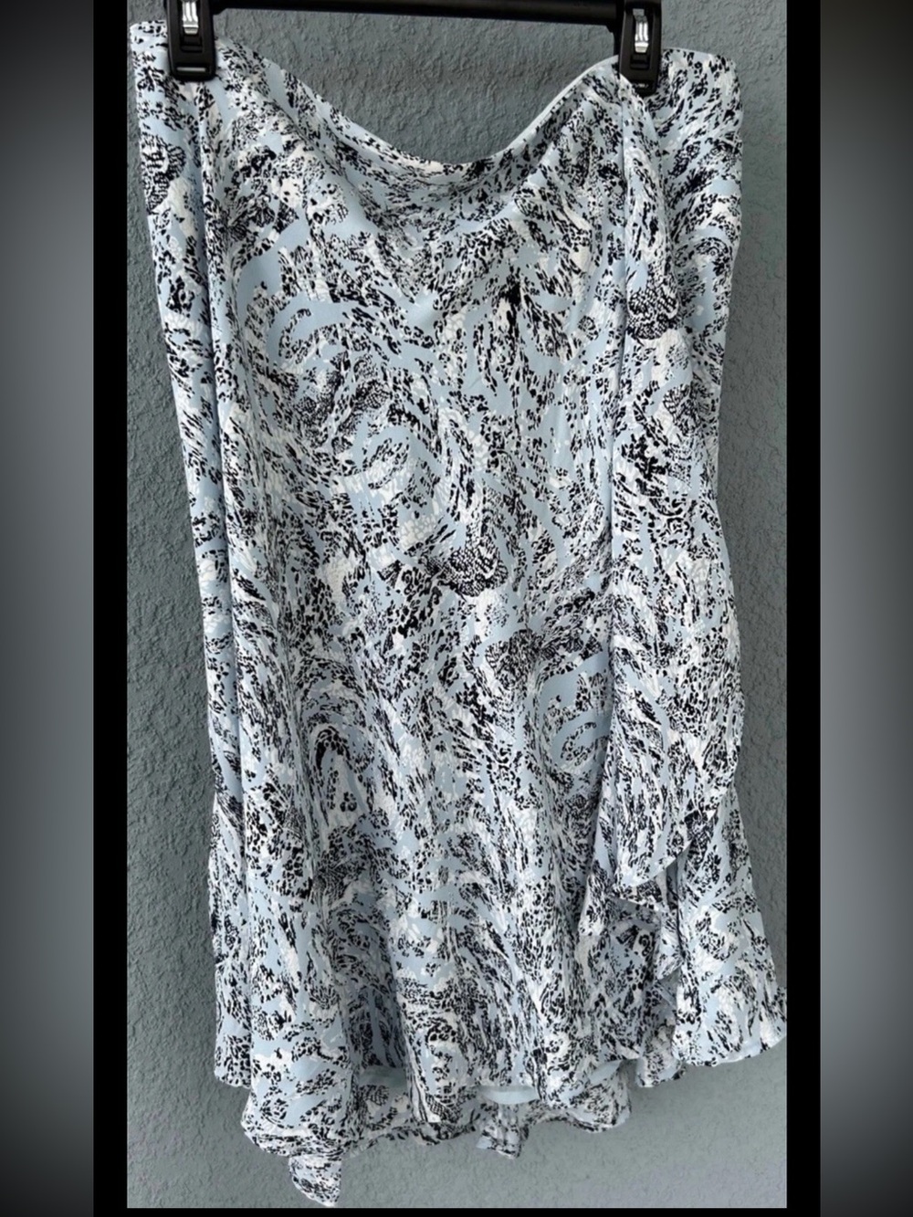 Tahari Flowy A-line Side Ruffle Lined Knee Length Modest Skirt Size 14